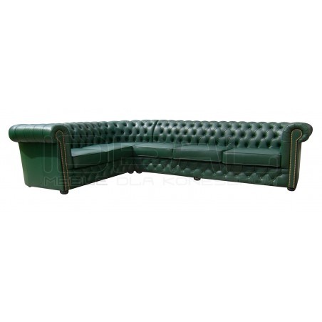 Narożnik Chesterfield Normal w skórze 255x340