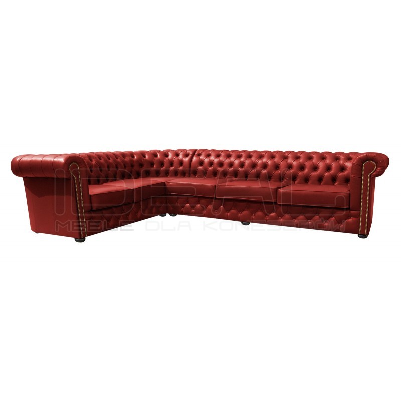 Narożnik Chesterfield Normal w skórze 255x340