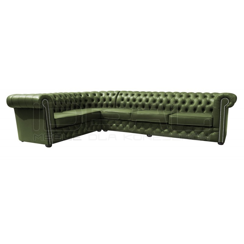 Narożnik Chesterfield Normal w skórze 255x340