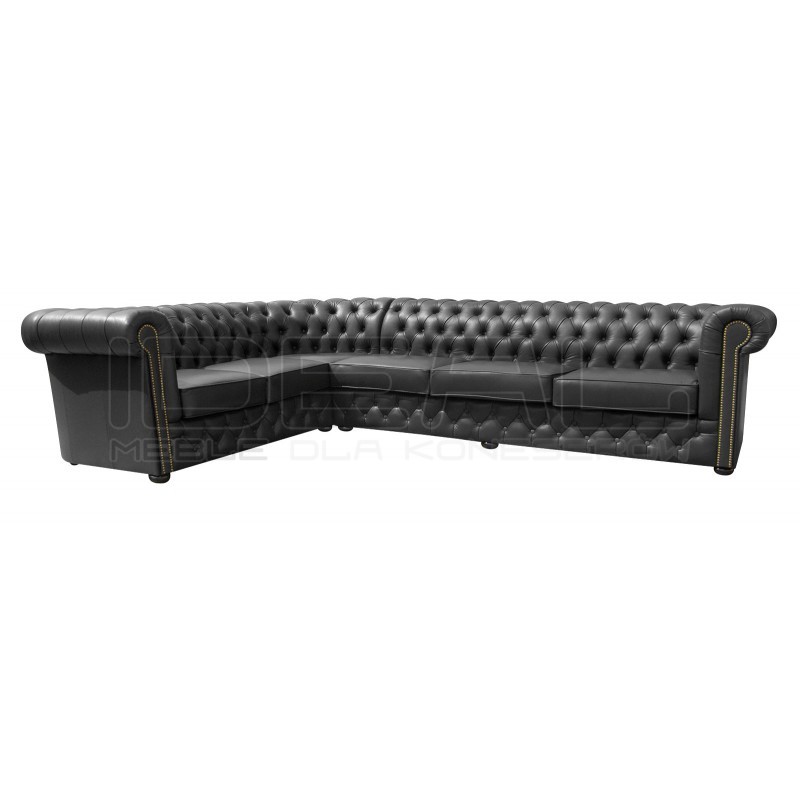 Narożnik Chesterfield Normal w skórze 255x340