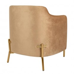 Fotel VENICE pepitka biało-brązowa