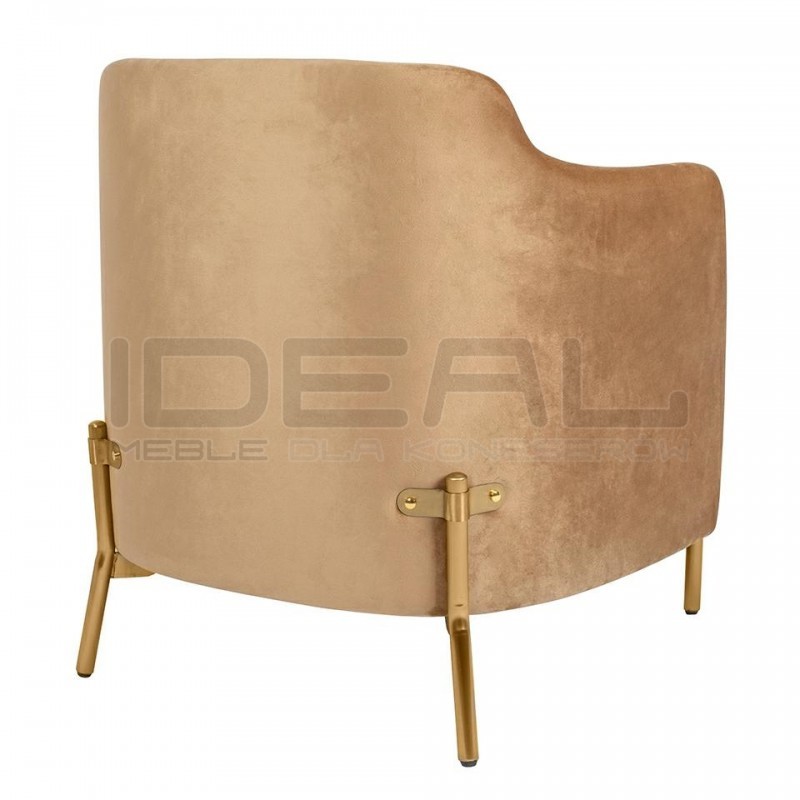 Fotel VENICE pepitka biało-brązowa