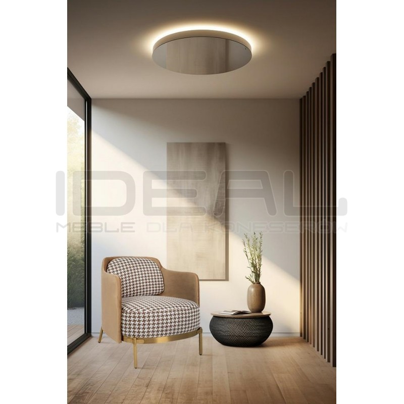 Fotel VENICE pepitka biało-brązowa