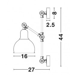 Kinkiet Loftowy regulowany Factory czarny