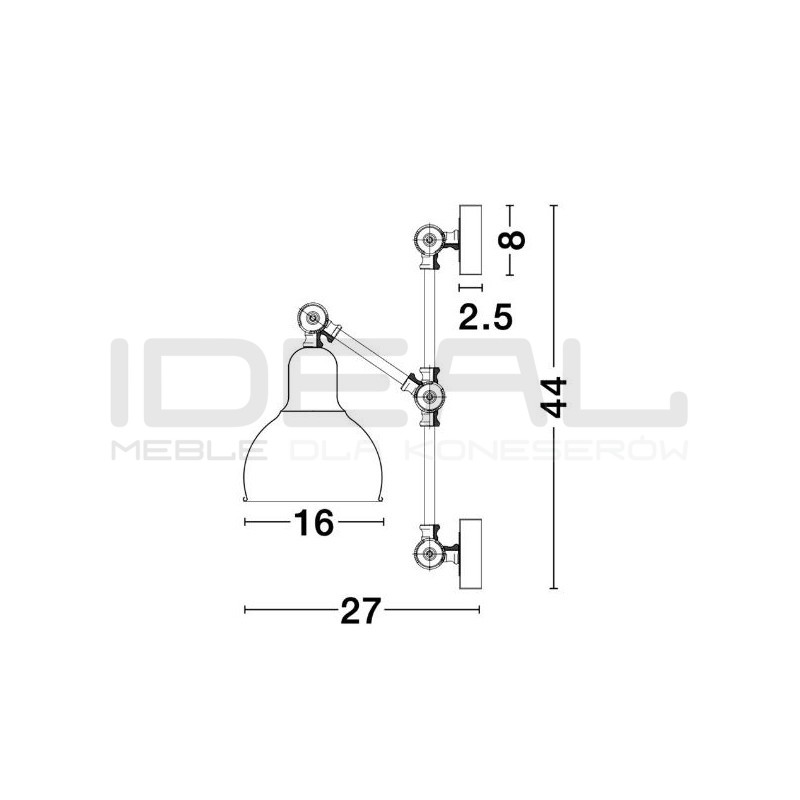Kinkiet Loftowy regulowany Factory czarny