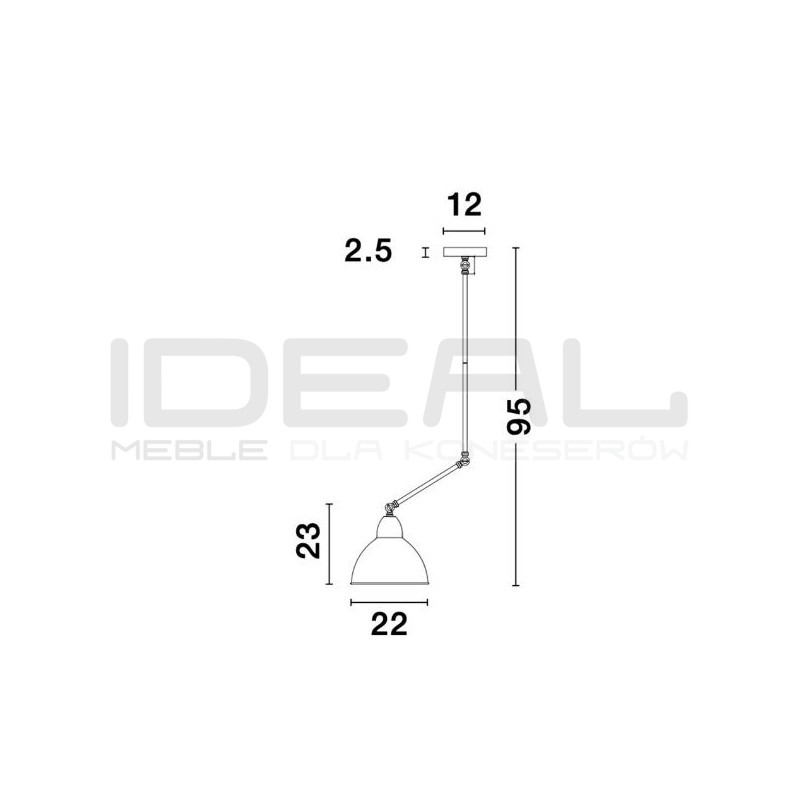 Lampa loftowa regulowana Factory czarna