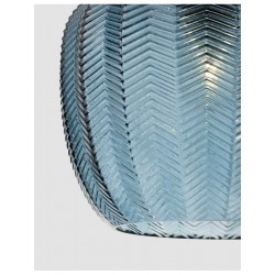 SZKLANA LAMPA WISZĄCA Monro NIEBIESKA vintage