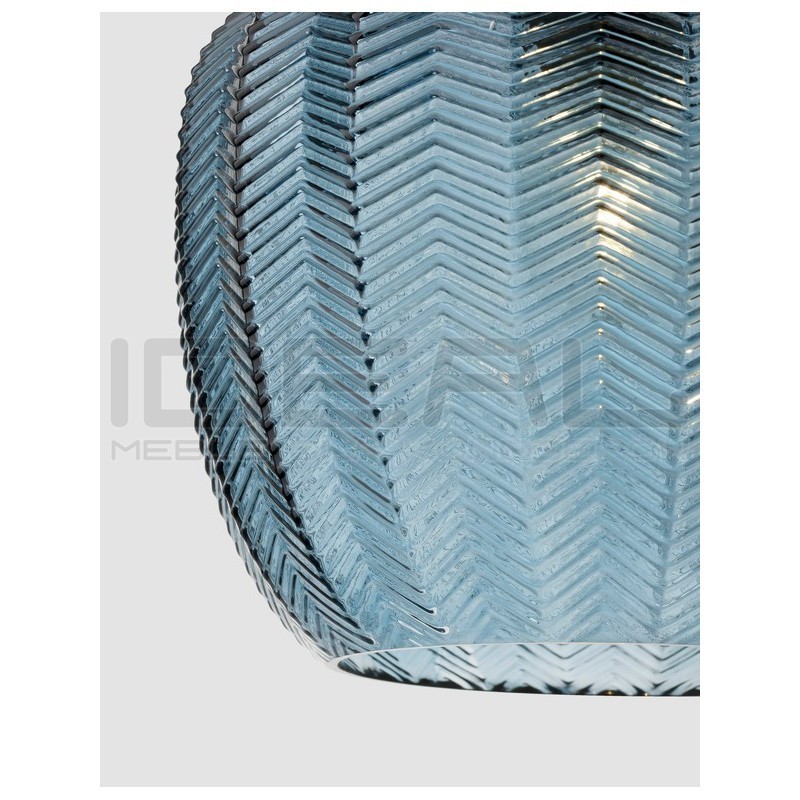 SZKLANA LAMPA WISZĄCA Monro NIEBIESKA vintage