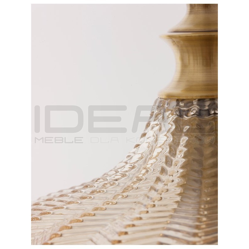 SZKLANA LAMPA WISZĄCA Monro Beżowa Vintage