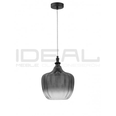 SZKLANA LAMPA WISZĄCA Monro Szara Vintage