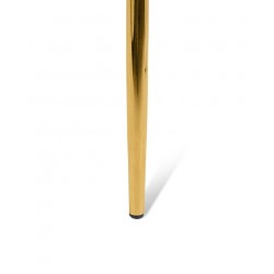 Krzesło Glamour TRESSE beżowe - welur, podstawa złote nogi