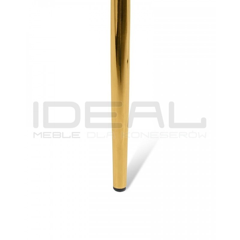 Krzesło Glamour TRESSE beżowe - welur, podstawa złote nogi