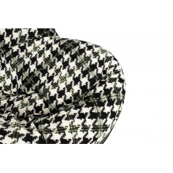 Fotel bujany FATTY zielona pepitka