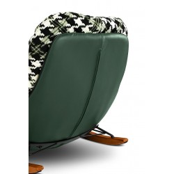 Fotel bujany FATTY zielona pepitka