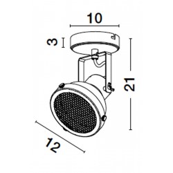 Kinkiet Loftowy regulowany Vent czarny GU10
