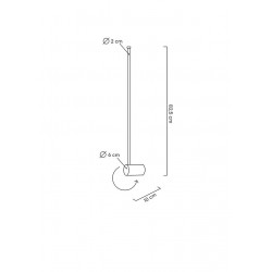Kinkiet Ombre 80 czarny