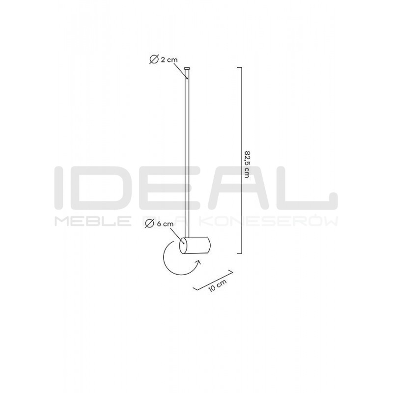 Kinkiet Ombre 80 czarny