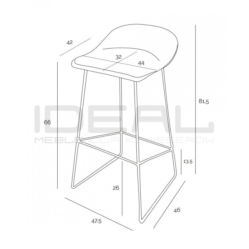 Hoker czarny ROLF Modern 66