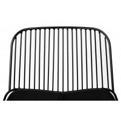 Czarny hoker Miles 66 metal ekoskóra