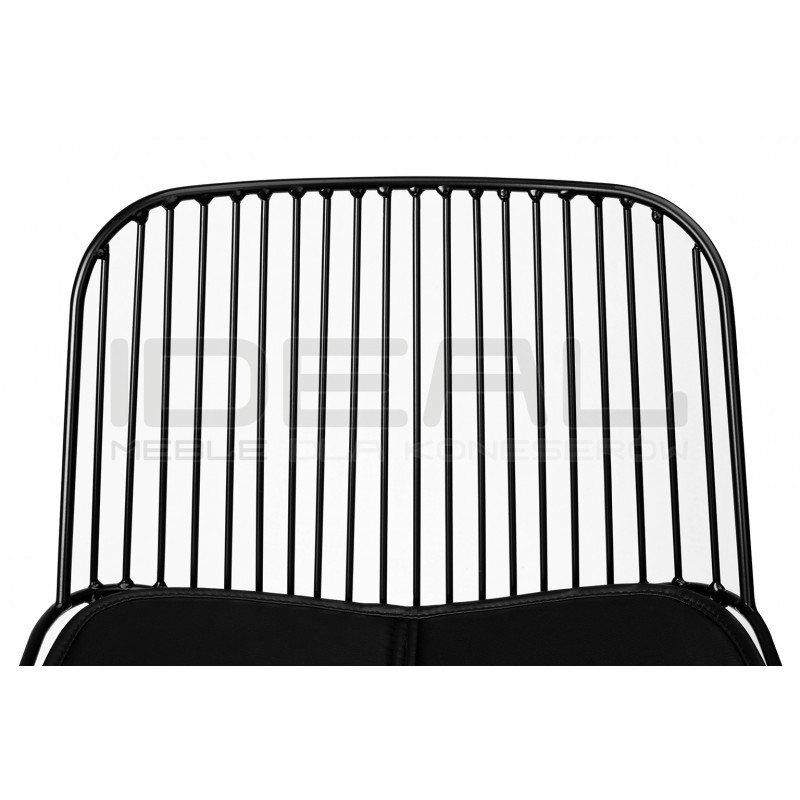 Czarny hoker Miles 66 metal ekoskóra