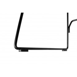 Czarny hoker Miles 66 metal ekoskóra