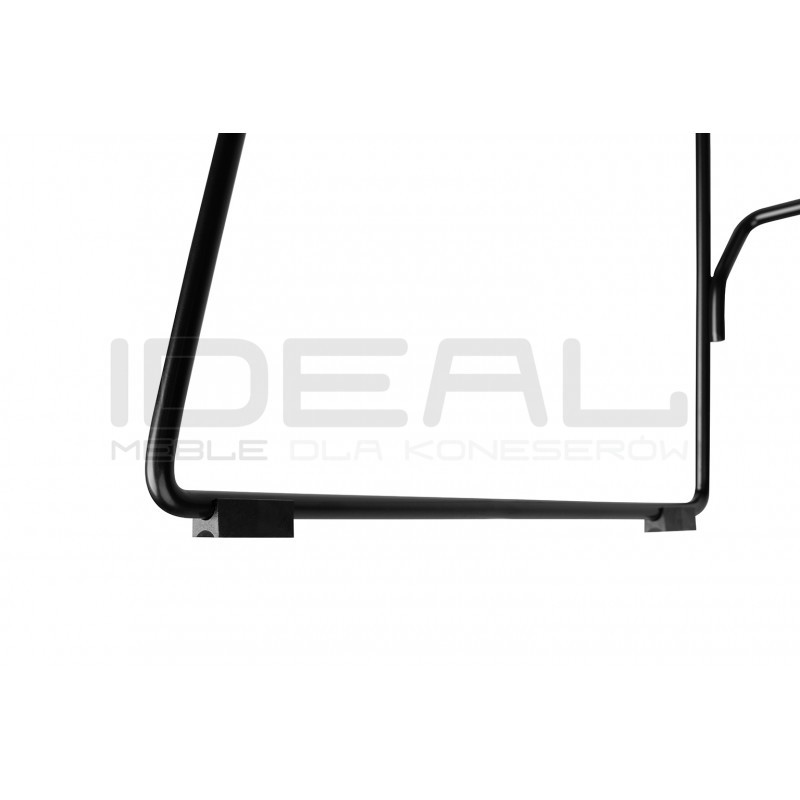 Czarny hoker Miles 66 metal ekoskóra