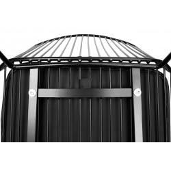 Czarny hoker Miles 66 metal ekoskóra