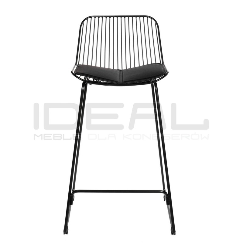 Czarny hoker Miles Loft 66 metal ekoskóra