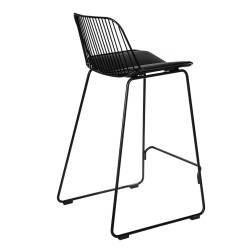 Czarny hoker Miles Loft 66 metal ekoskóra