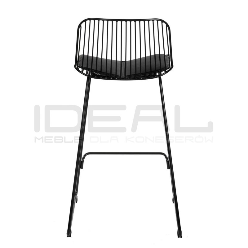 Czarny hoker Miles Loft 66 metal ekoskóra