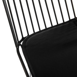 Czarny hoker Miles Loft 66 metal ekoskóra