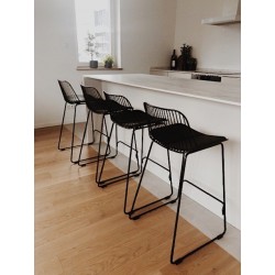 Czarny hoker Miles Loft 66 metal ekoskóra