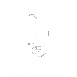Kinkiet glamour Ombre 60 złoty