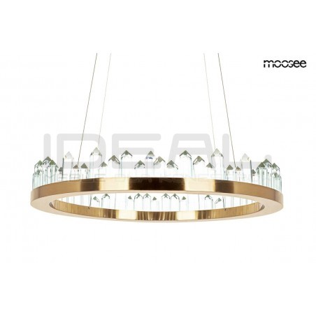 Lampa wisząca glamour NENUFAR złota kryształki