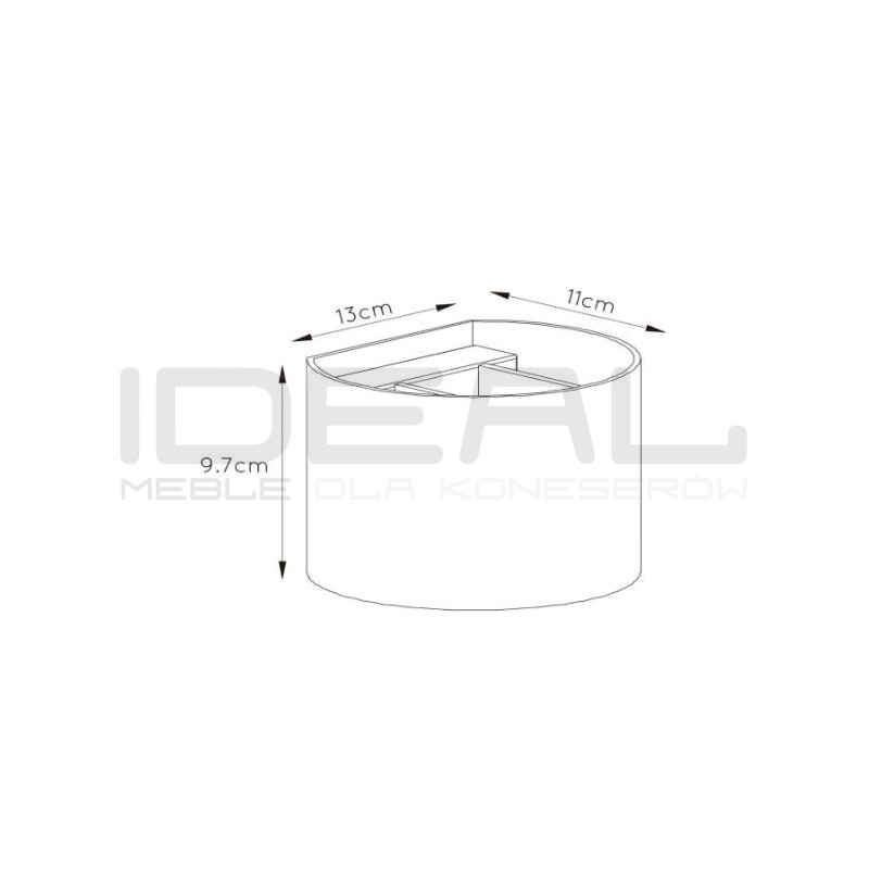 Kinkiet glamour Roller złoty