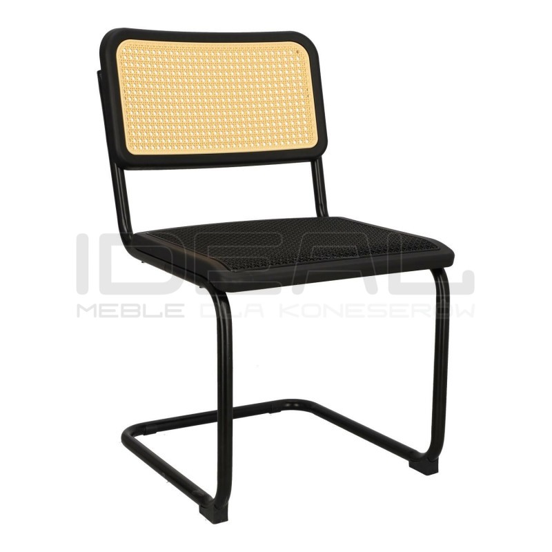 Krzesło do jadalni Francesca naturalno-czarne