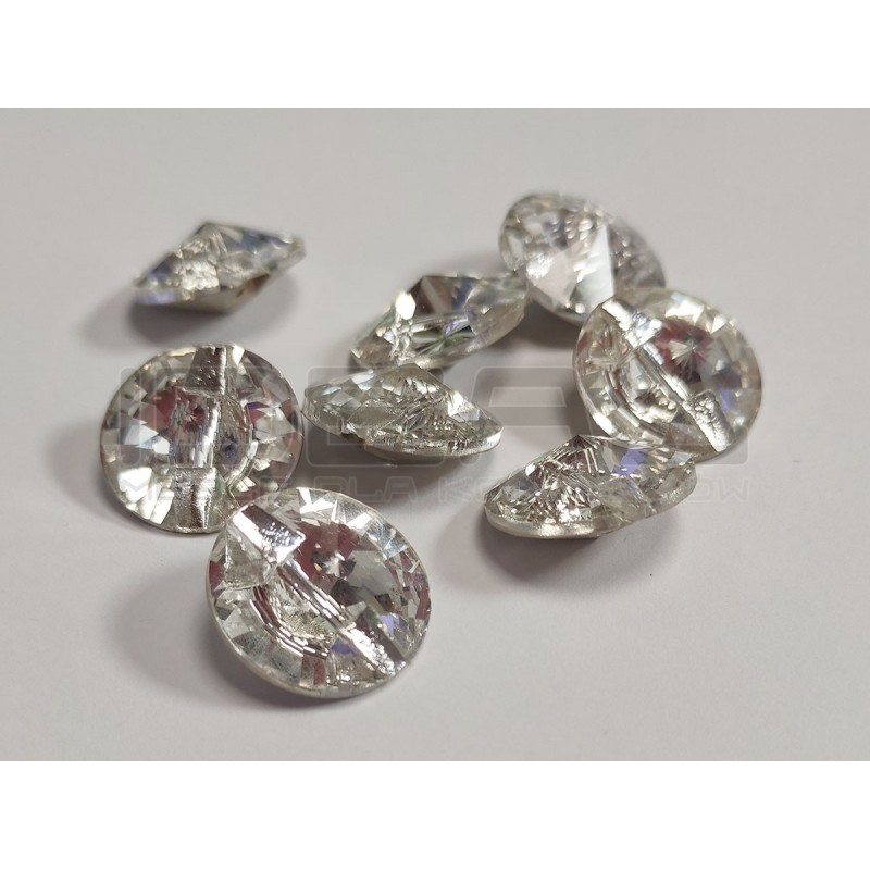 Guziki tapicerskie kryształowe kryształki Glash 18 MM 3015 Crystal