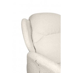 Fotel uszak obrotowy TAPE TEDDY biały boucle