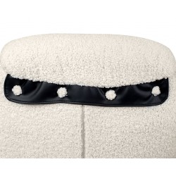 Fotel uszak obrotowy TAPE TEDDY biały boucle