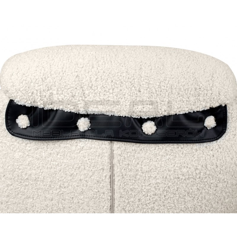 Fotel uszak obrotowy TAPE TEDDY biały boucle