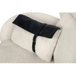 Fotel uszak obrotowy TAPE TEDDY biały boucle