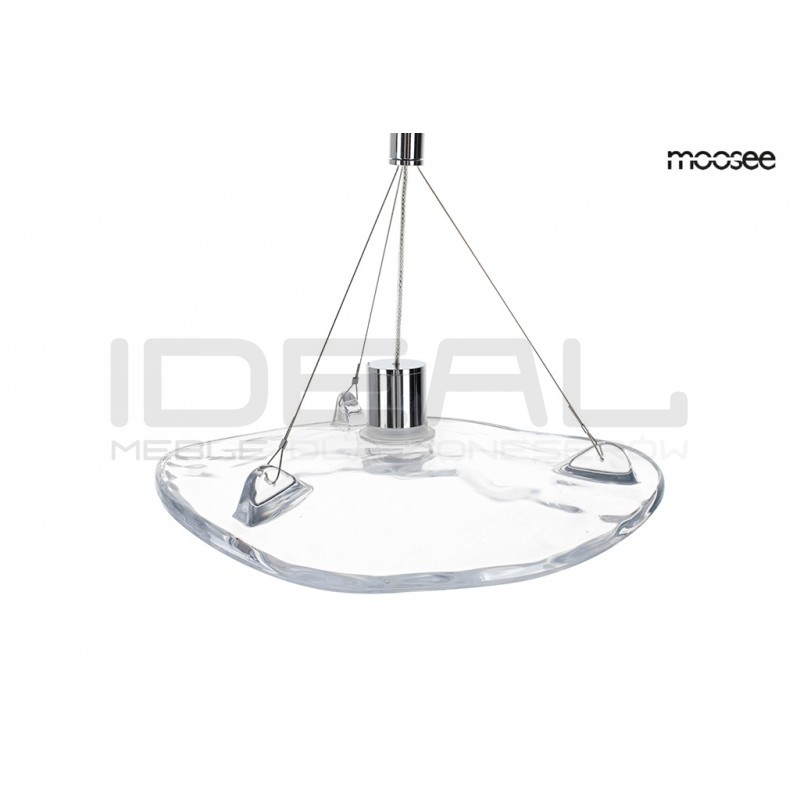 Lampa wisząca srebrna AQUA 25 przezroczysta