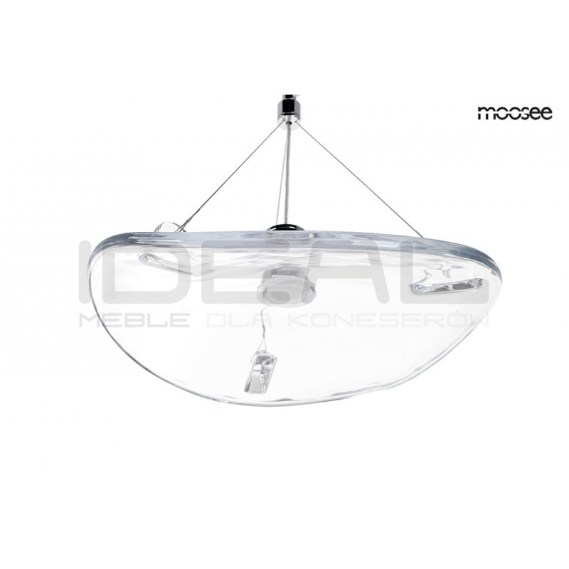 Lampa wisząca srebrna AQUA 25 przezroczysta