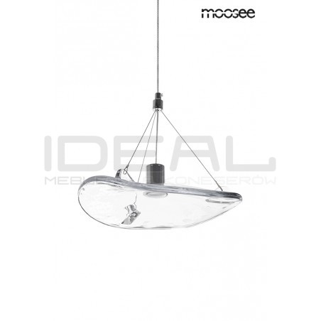 Lampa wisząca srebrna AQUA 25 przezroczysta