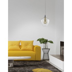 Szklana Lampa Wisząca Frame Goblet przezroczysta złota