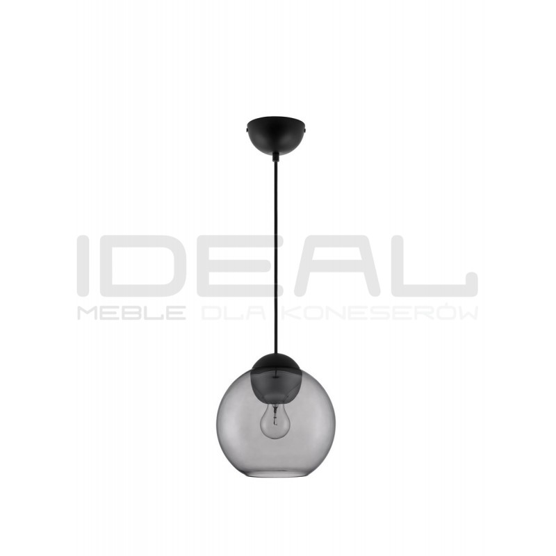 Szklana lampa wisząca Kula czarna transparentna 24