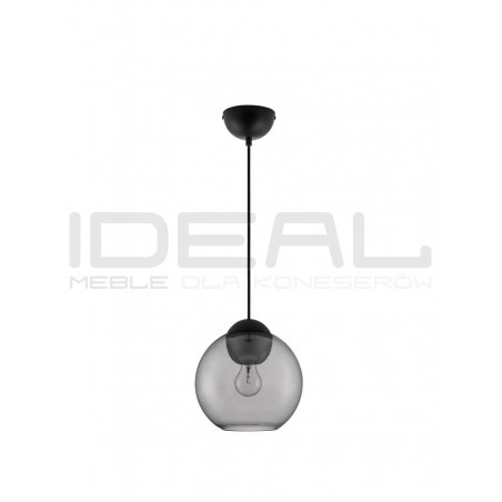 Szklana lampa wisząca Kula czarna transparentna 24