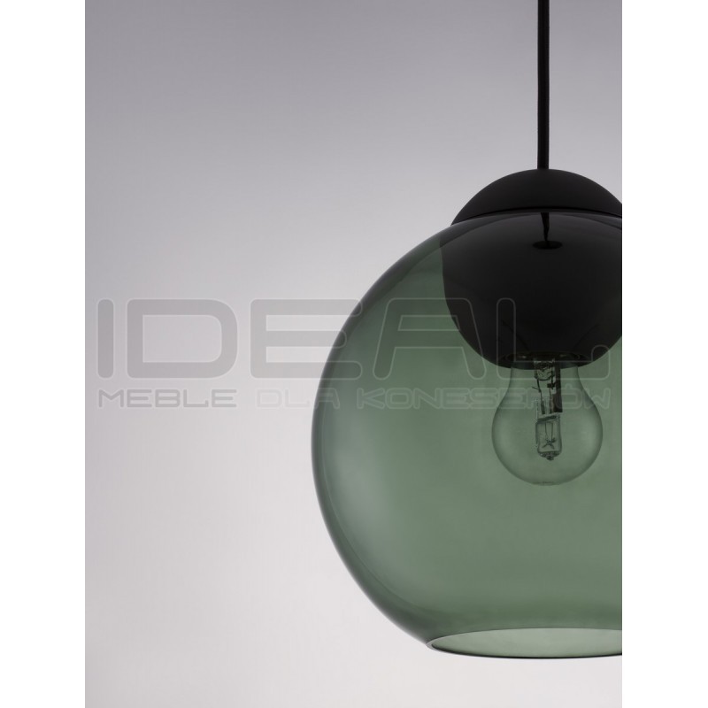 Szklana lampa wisząca Kula zielona 24