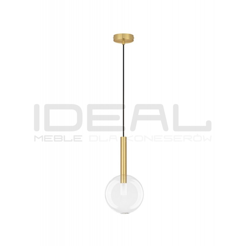 Lampa wisząca Laboratory Sphere bezbarwne szkło złote detale