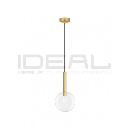 Lampa wisząca Laboratory Sphere bezbarwne szkło złote detale